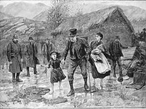 Scene at an Irish Eviction in County Kerry