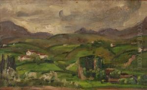French Mountain Landscape "st. Pie Sur Nivelle"