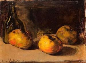 Nature Morte Aux Pommes Et A La Bouteille