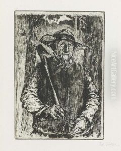 Le Bucheron. by Edouard Vallet