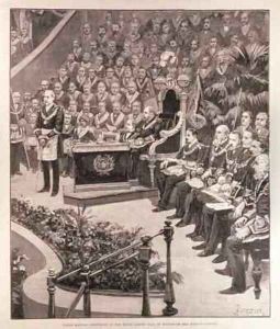 Grand Masonic Gathering in the Royal Albert Hall in Honour of the Queens Jubilee by Amedee Forestier