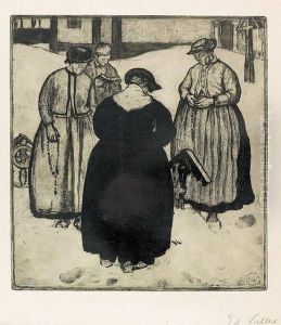 Autour D'une Tombe. by Edouard Vallet