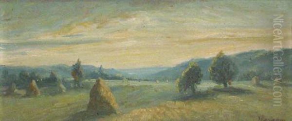 Landscape With Hay Stacks - view 1
