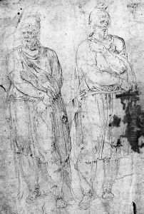 Two Dacians, after the antique by Battista Franco