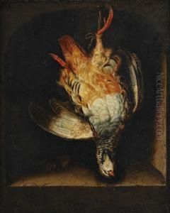 Stilleben Med Kramsfagel by Willem Van Aelst