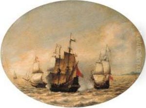 A Dutch Merchantman Under Attack Offshore