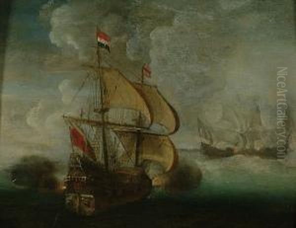 Dutch Warships In Battle - view 1