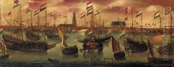 The Dutch Fleet Off Amsterdam - view 1