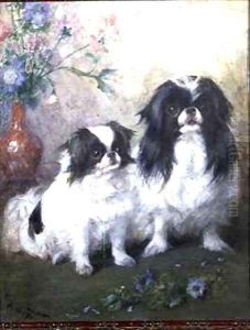 A Japanese Chin Bitch and her Puppy