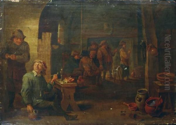 Taverneninterieur Mit Rauchenden Mannern. - view 1