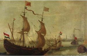 Ships In Antwerp Harbor Ships In Antwerp Harbor