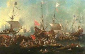 The Battle Of Lepanto by Andries Van Eertvelt