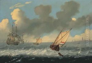 Bateaux Par Grand Vent by Andries Van Eertvelt