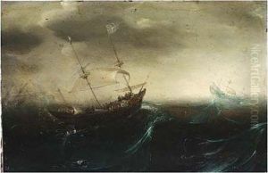 Galleons On Stormy Seas