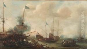 A Naval Engagement Between Turks And Christians
