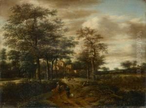 Waldlandschaft Mit Reitern by Pieter Jansz. van Asch