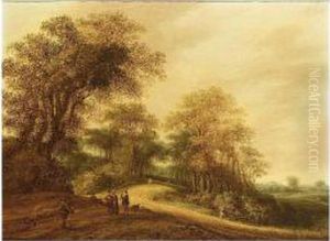 A Wooded Landscape With by Pieter Jansz. van Asch