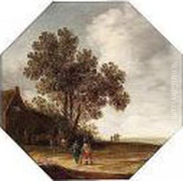 Landscape With Travellers Outside An Inn - view 1