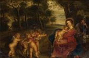 La Sainte Famille Aux Angelots La Sainte Famille Aux Angelots