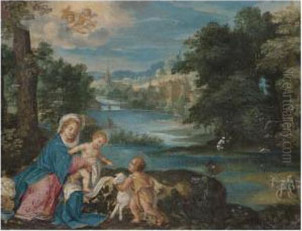 The Virgin And Child In A Landscape With The Infant Saint John The Baptist - view 1