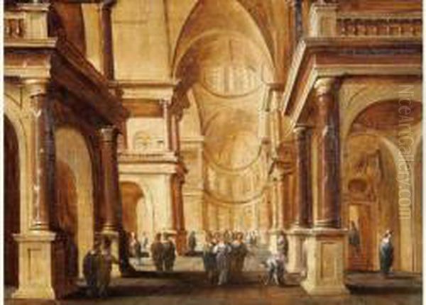 Le Christ Et La Femme Adultere Dans Un Interieur D'eglise - view 1