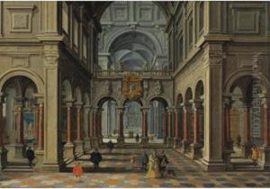 Interior Of A Church by Bartholomeus Van Bassen