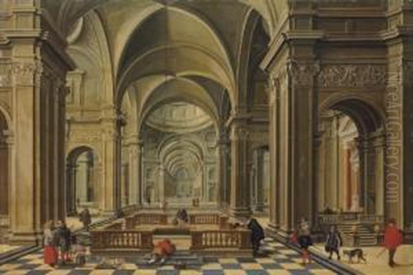 The Interior Of A Renaissance Church With Figures - view 1