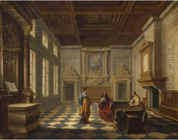 Christ With Martha And Mary In A Palace Interior - view 1