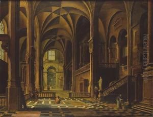 Figures In A Church Interior