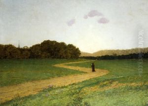 Religieux Dans Un Paysage by Jan van Beers