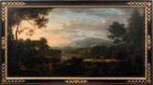 Grose Arkadische Landschaft Mit Rastenden Hirten Im Abendlicht by Willem Van Bemmel
