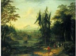Cavaliers Dans Un Paysage Boise
