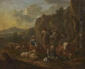 Scene Pastorale by Dirk van Bergen