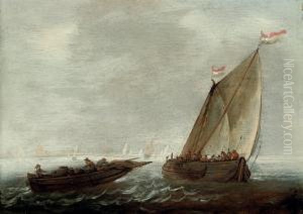 Dutch Vessels In A Swell - view 1