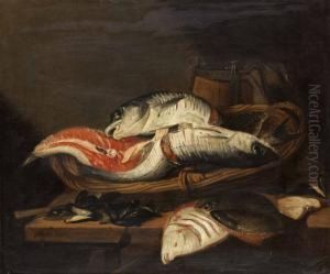 Stilleben Med Fiskar Och Musslor by Abraham Hendrickz Van Beyeren