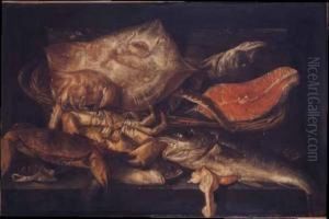 Natura Morta Di Pesci by Abraham Hendrickz Van Beyeren