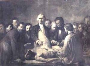 The Anatomy Lesson of Doctor Velpeau 1795-1867 by Francois Nicolas Augustin Feyen-Perrin