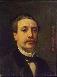 Portrait of Guy de Maupassant 1850-93 by Francois Nicolas Augustin Feyen-Perrin