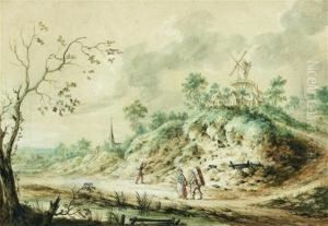 Paysage Au Moulin by Henri Joseph Van Blarenberghe