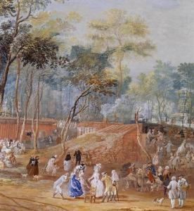 Champs Elysees by Henri Joseph Van Blarenberghe