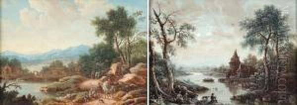 Paysages Avec Cavaliers Au Premier Plan - view 1