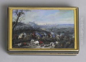 Choc De Cavalerie Sur Fond Paysage Choc De Cavalerie Sur Fond Paysage