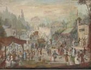 A Country Fair by Louis Nicolael van Blarenberghe
