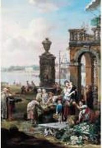 Scene De Marche Au Port