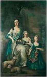Portrait Of Mrs Mytton Of Halston Nee Letitia Owen (1696-1755) by Richard Van Bleek