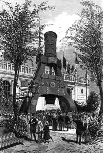 Universal Exhibition in Paris in 1878 the Le Creusot Power hammer in Champs de Mars Universal Exhibition in Paris in 1878 the Le Creusot Power hammer in Champs de Mars
