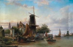Stadtwal Undwindmuhle In Haarlem