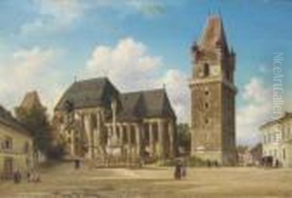 Rathhaus Perchtoldsdorf Bei Wien: Figures On A Square By Atownhall, Austria - view 1