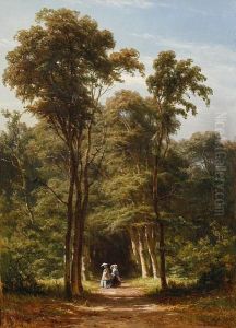 Along The Woodland Path by Jan Willem Van Borselen
