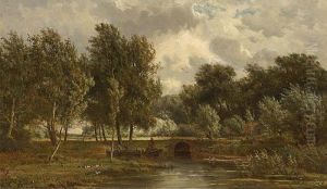 A Polder Landscape Near Gouda by Jan Willem Van Borselen